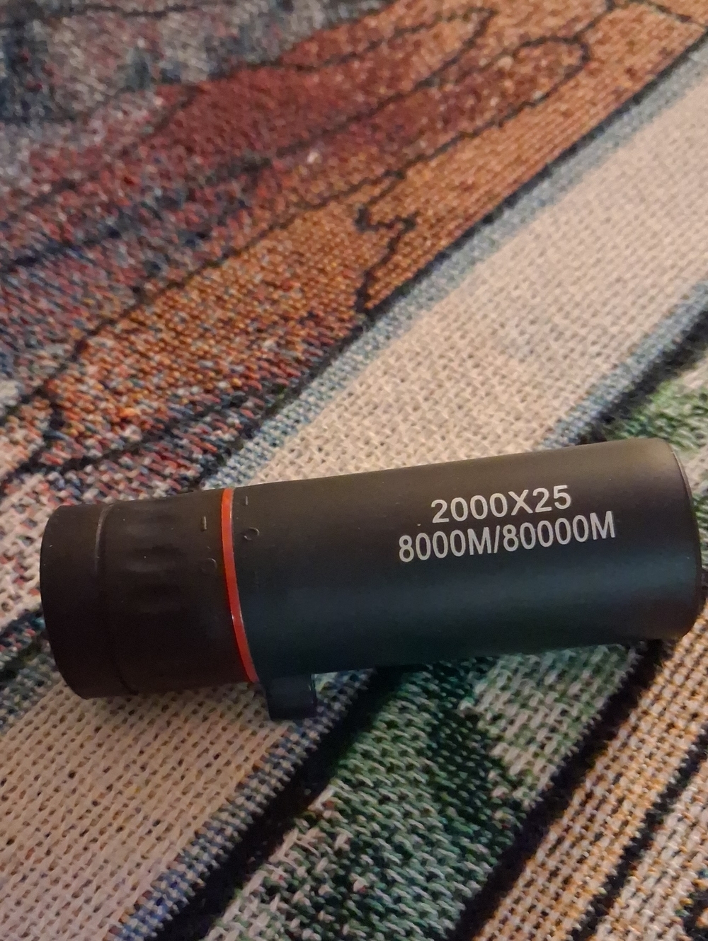 Source Unknown 2000X25 Monocular - Black with Red Accent